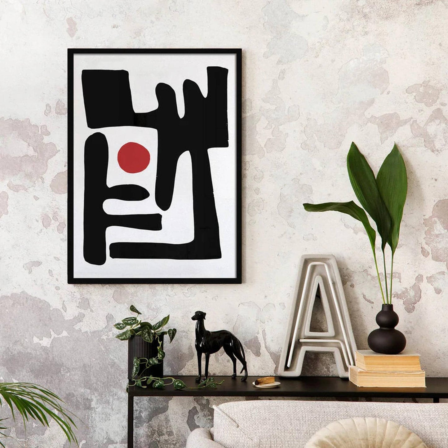 Set of 2 Black Geometric Modern Art Posters - HypeSheriff