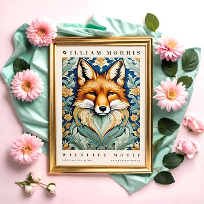 Wildlife Motif Fox Morris Poster