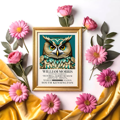 William Morris Victorian Owl Wall Art