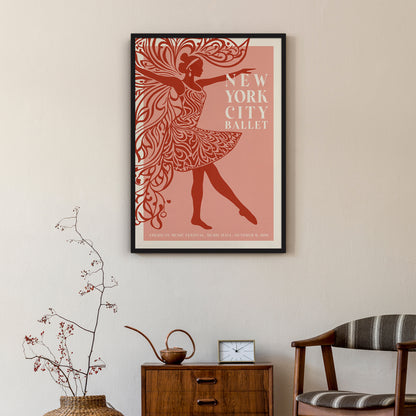 Vintage Ballet Red Poster