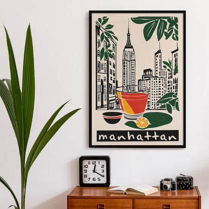 Manhattan Drink NYC Kitchen Wall Art