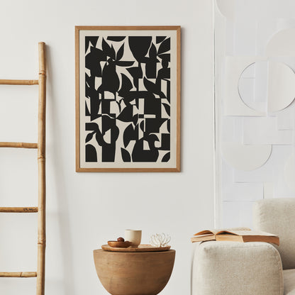 Black Danish Design Art Print