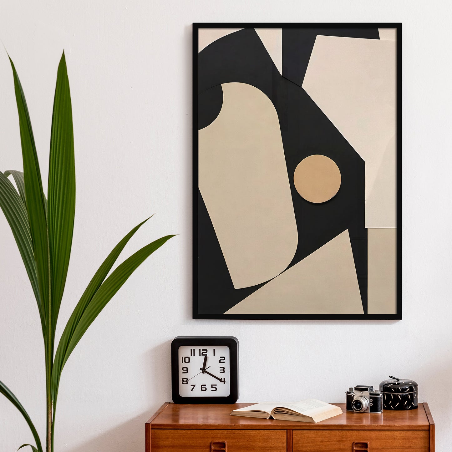 Black Beige Modern Abstract Print 2025