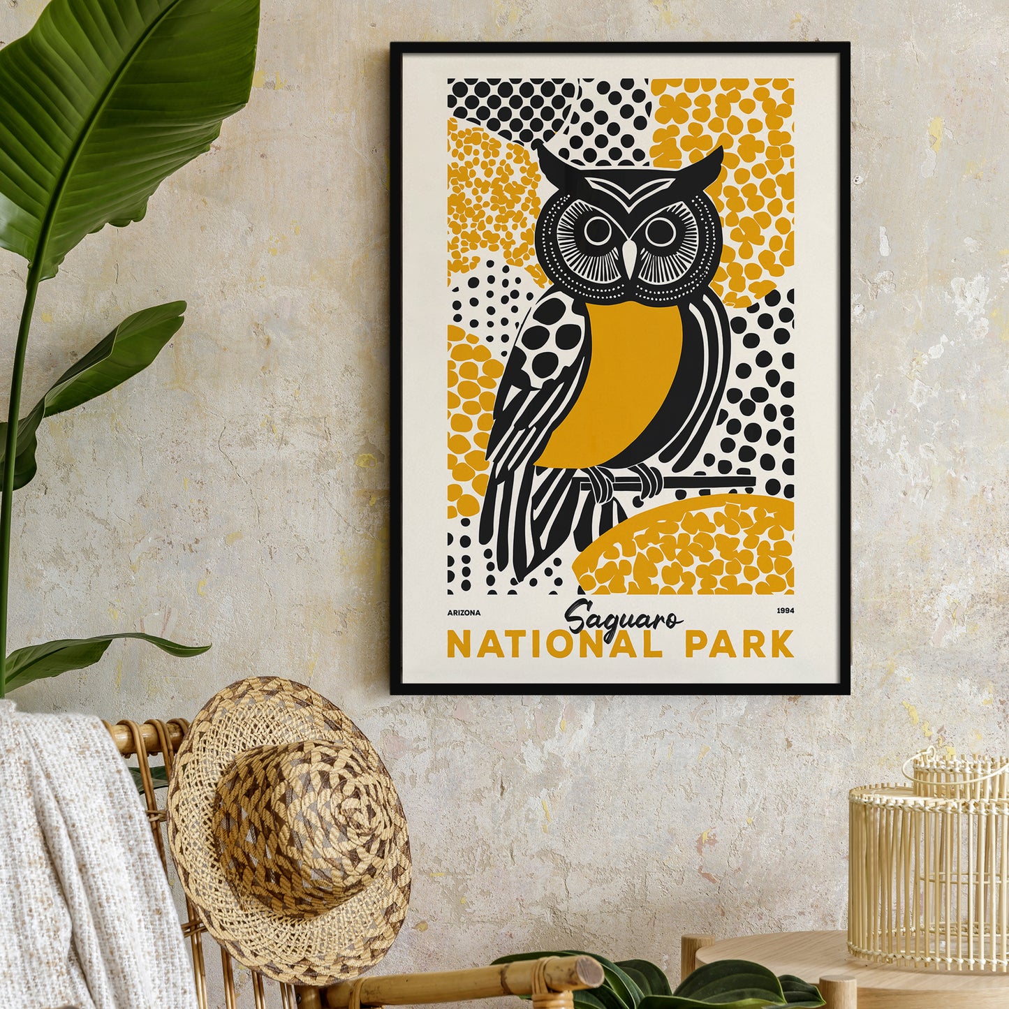 Saguaro National Park Yellow Art Print 2024