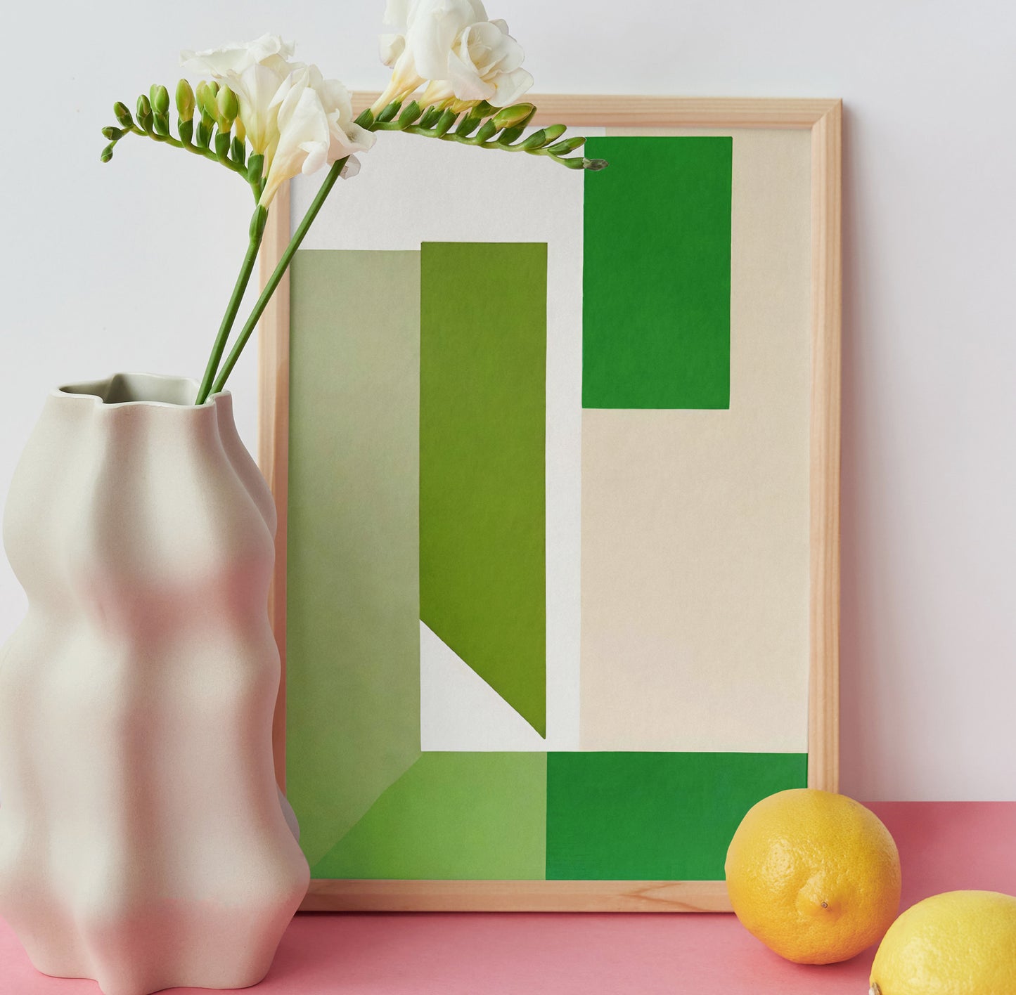 Green Modern Geometric Minimalist Print