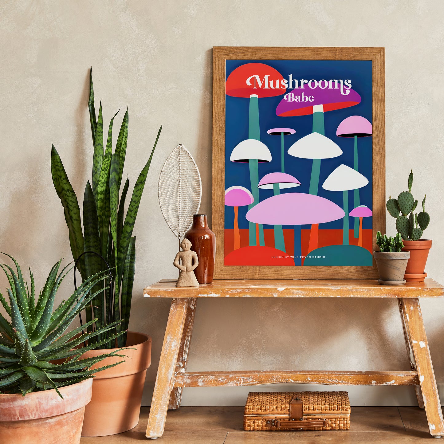 Groovy Mushrooms Colorful Poster