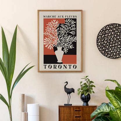 Toronto Flower Market Retro Poster