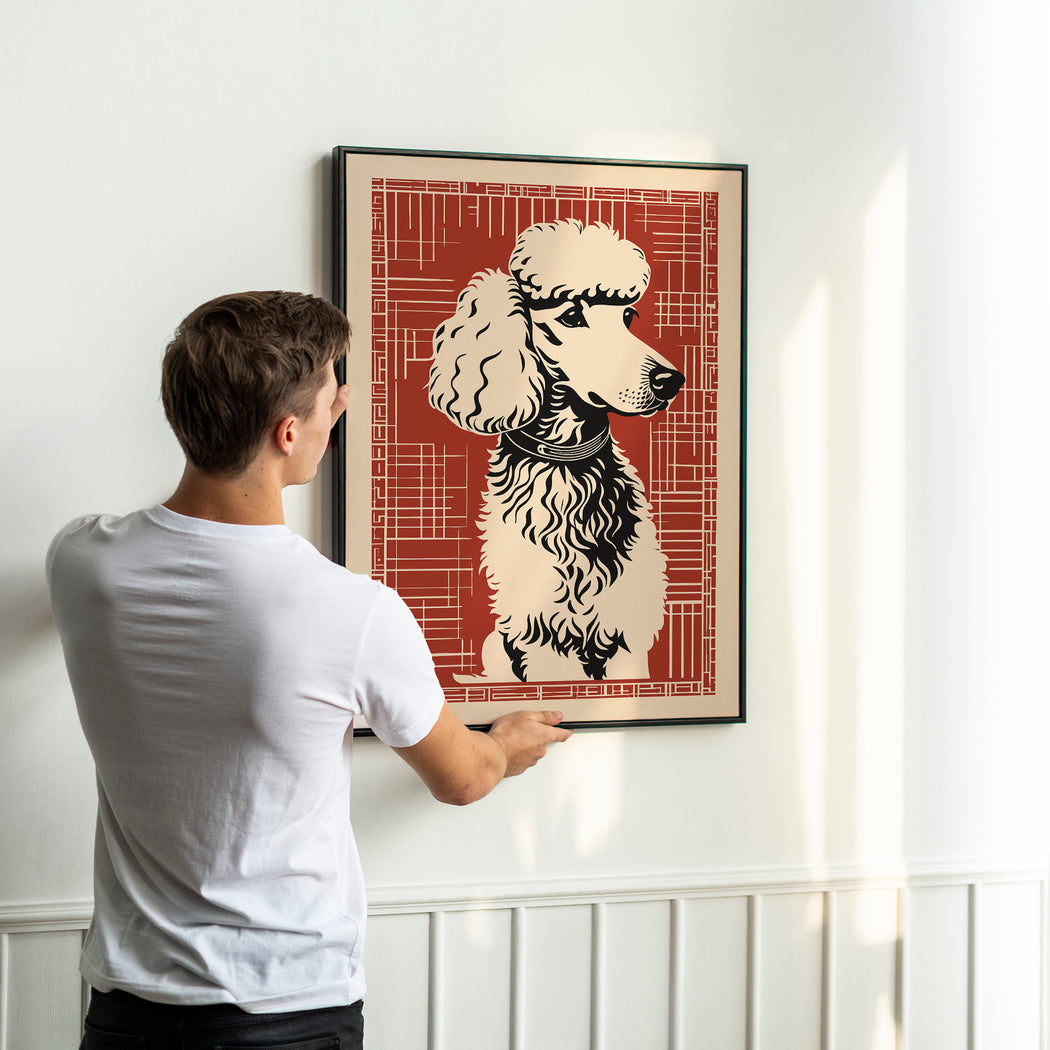 Vintage Poodle Dog Poster