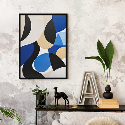 Blue Modern Abstract Art Print