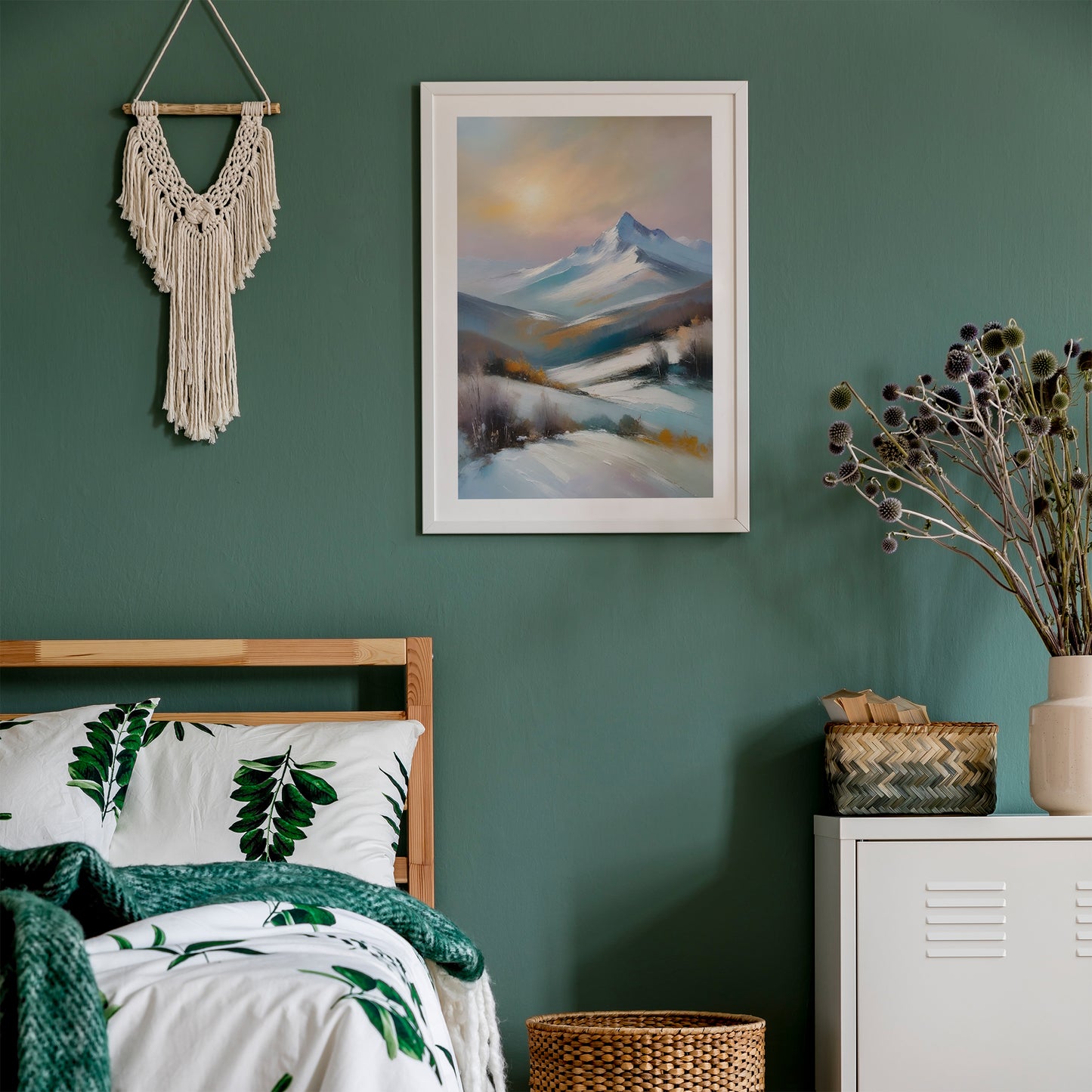 Pastel Mountain Painting Print