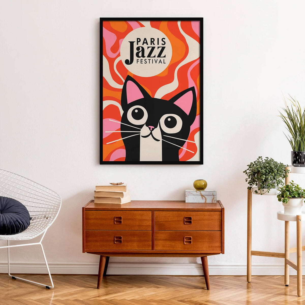 Cat Poster Rythme Paris Jazz Music Cat Poster – HypeSheriff