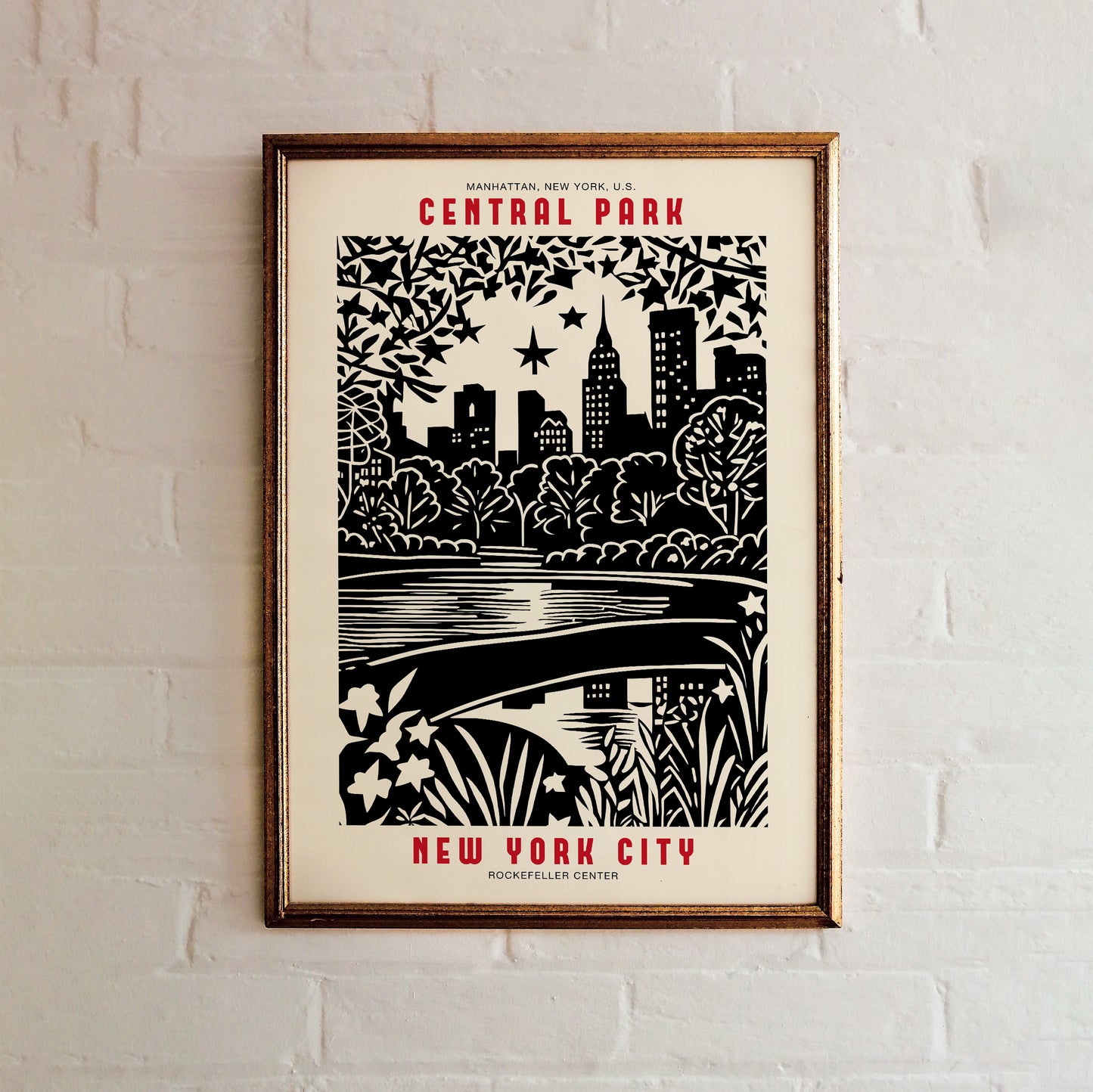 Central Park NYC Painting Poster