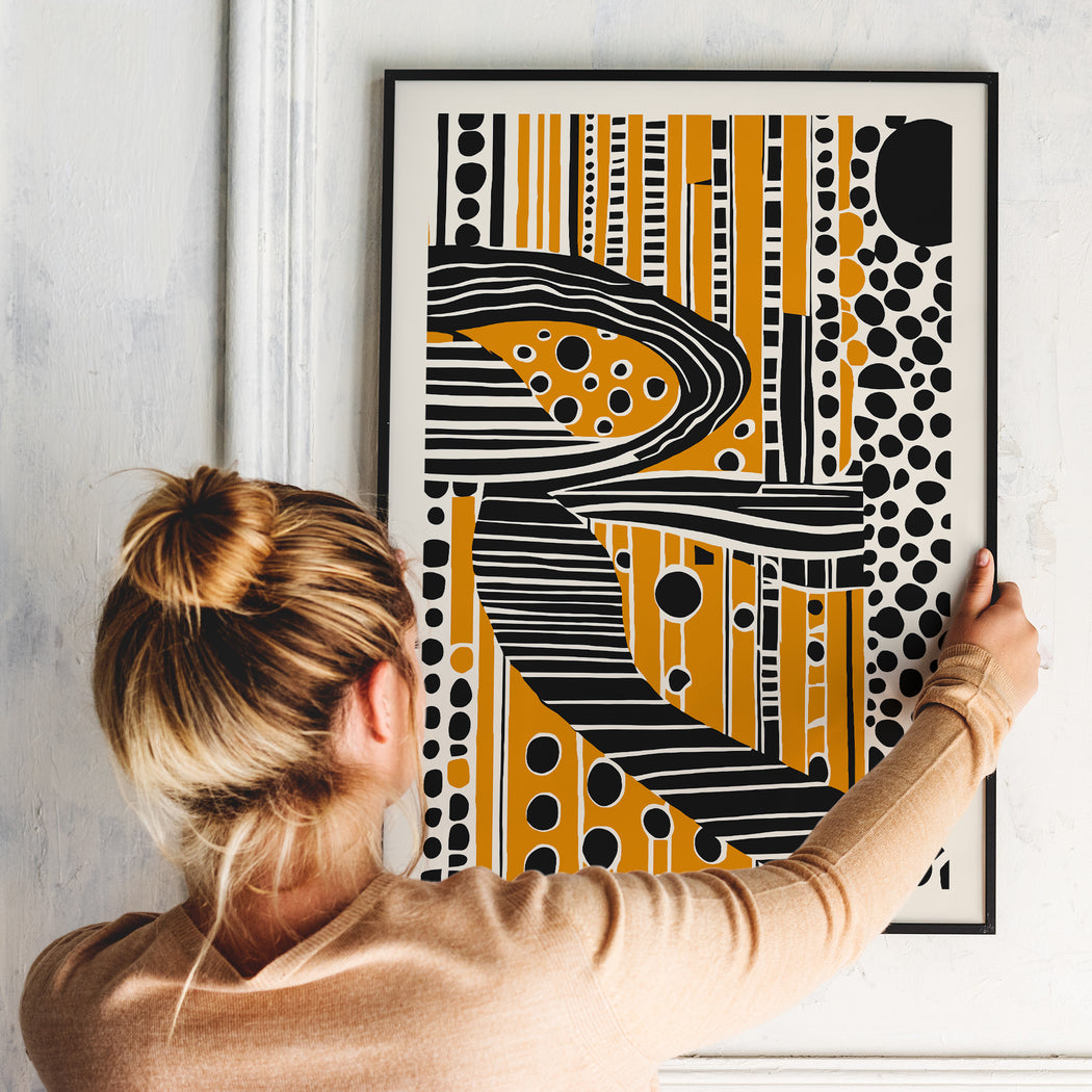 Yellow Modern Abstract Poster