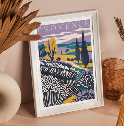 Provence France Purple Poster