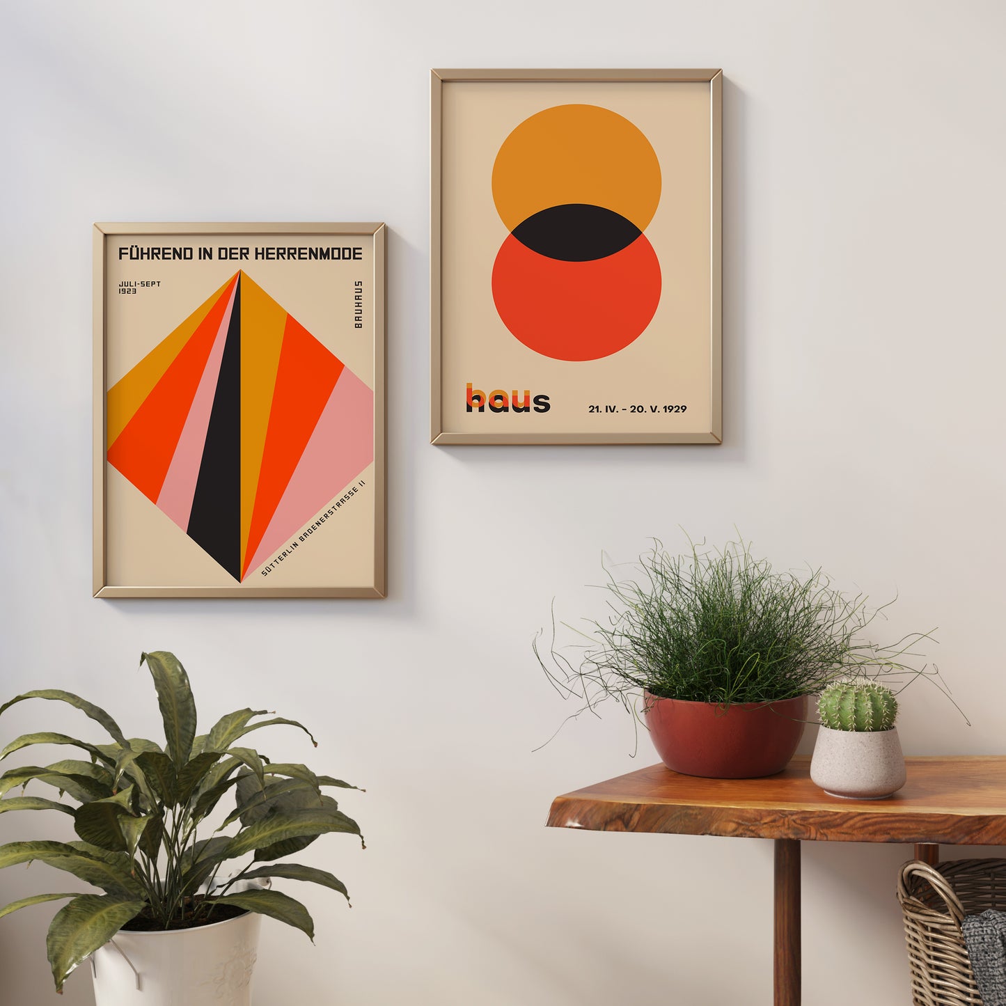 Set of 2 Retro Bauhaus Poster