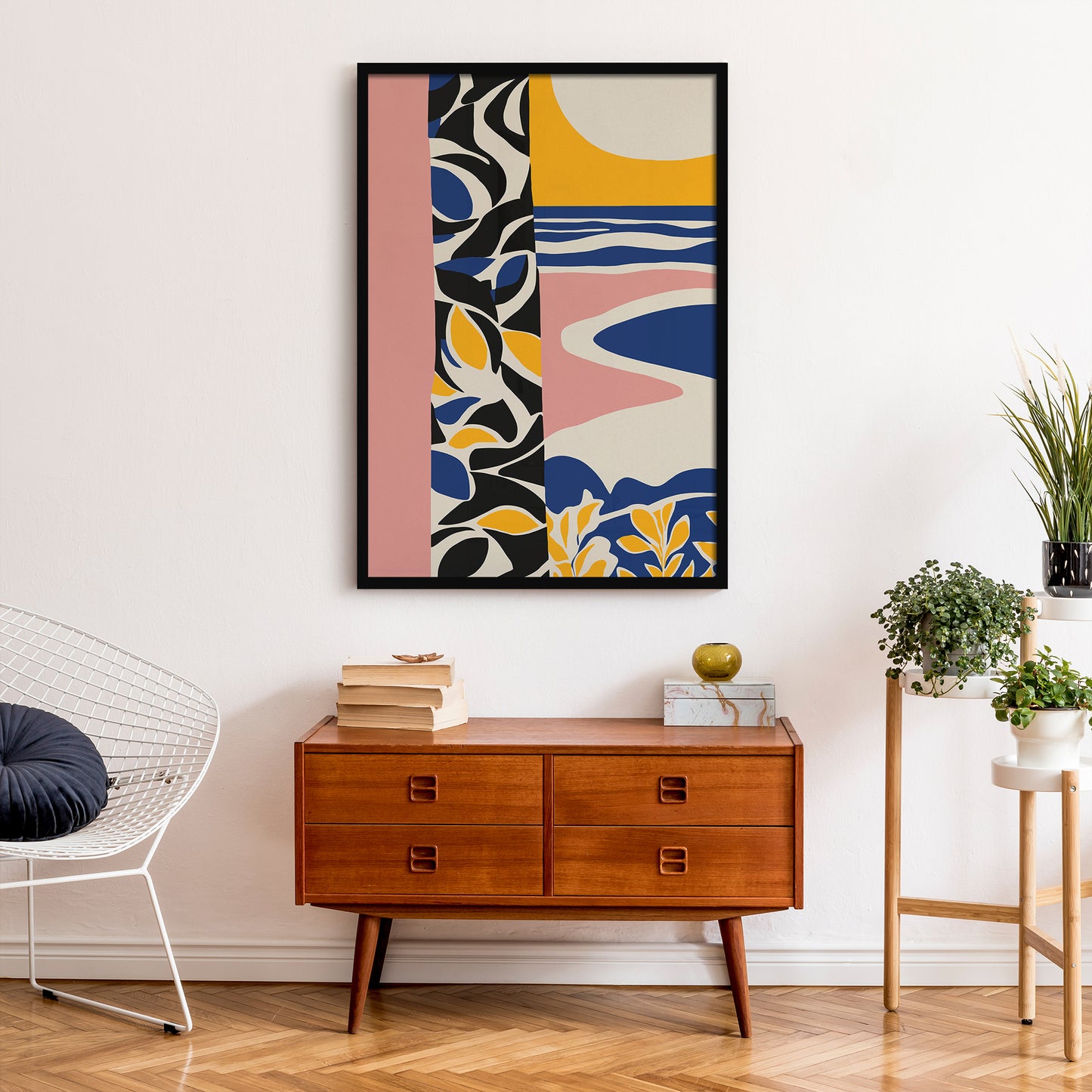 Mid Century Abstract Scenery Art Print