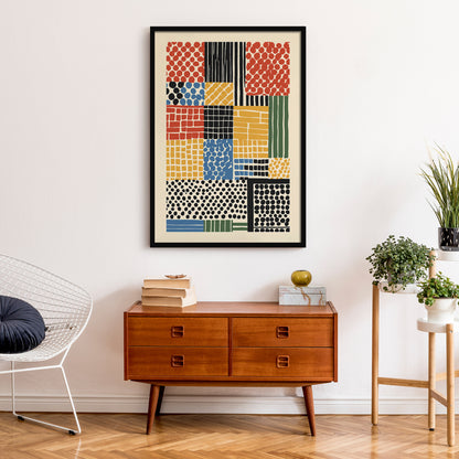 Retro Colorful Abstract Print