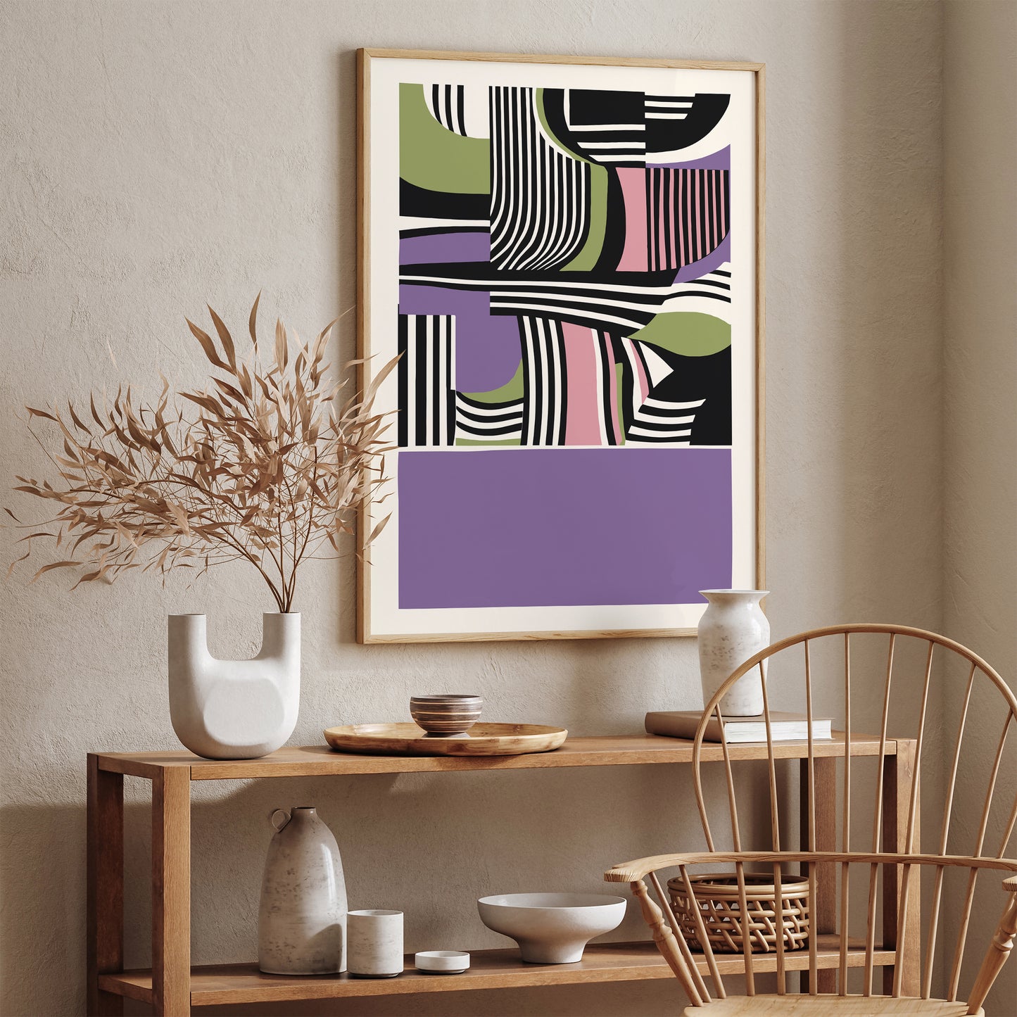 Modern Purple Abstract Design Print