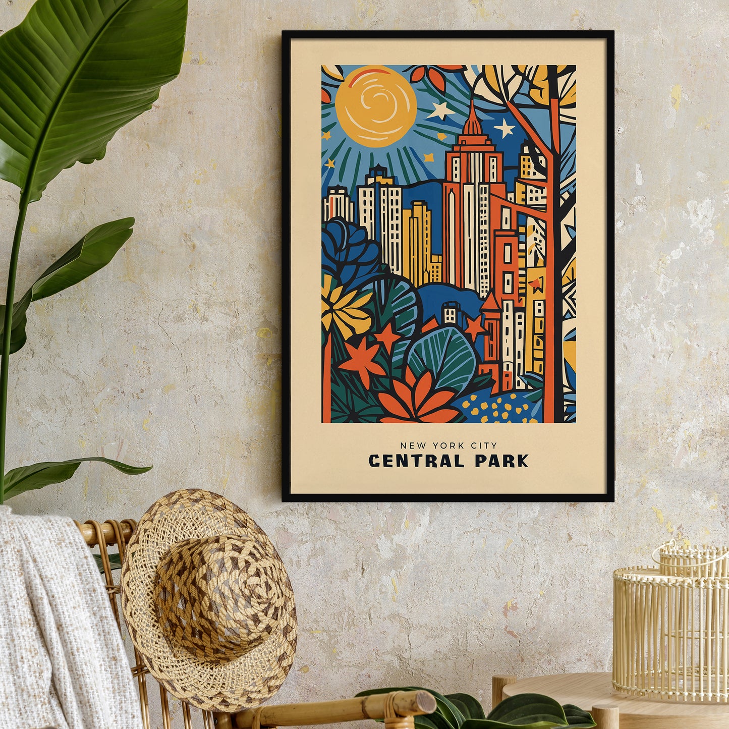Central Park Retro Poster