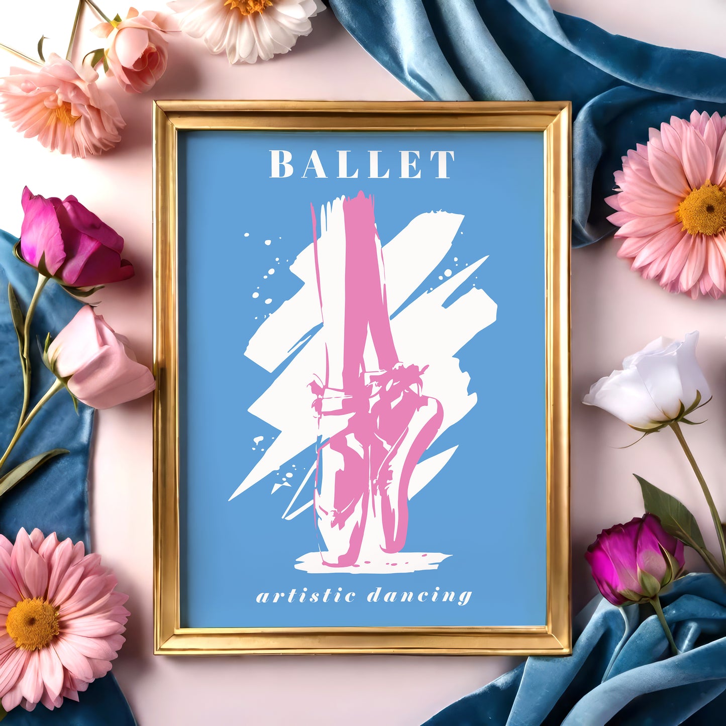 Blue Ballet Dance Poster