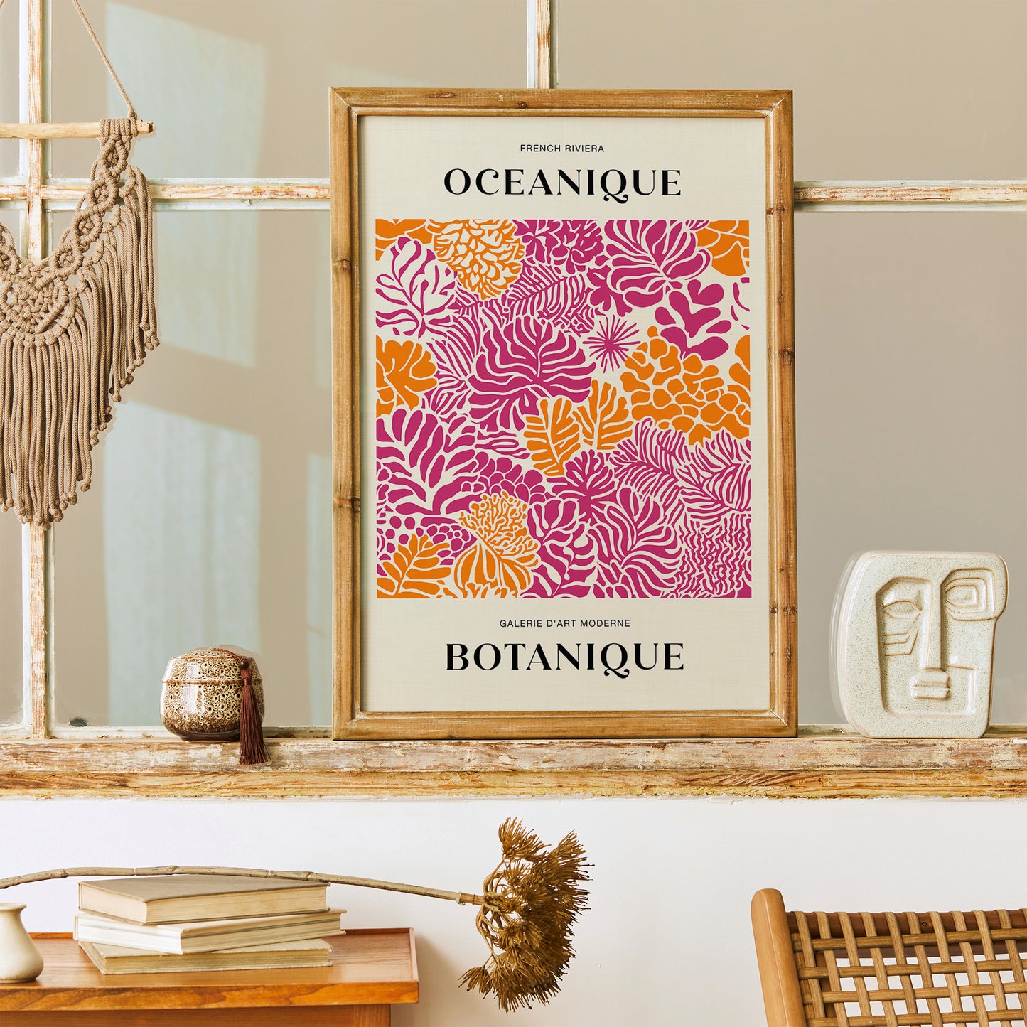French Riviera Magenta Poster