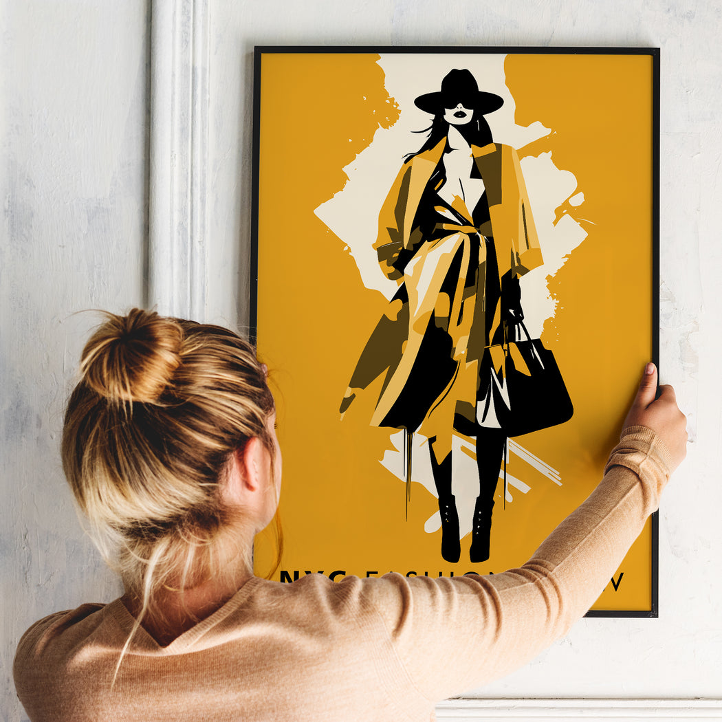 NYC Fashion Show Yellow Poster