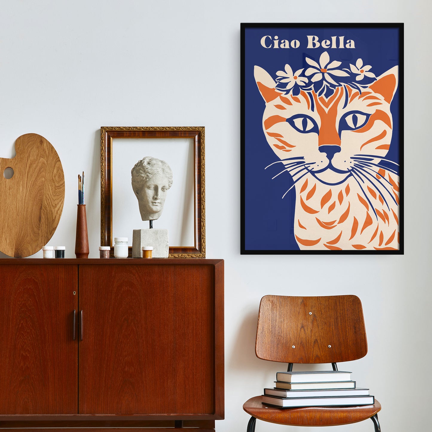 Ginger Cat Ciao Bella Poster