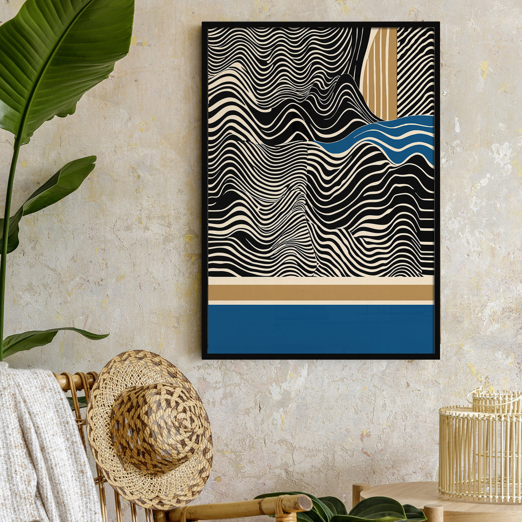 Abstract Boho Waves Poster
