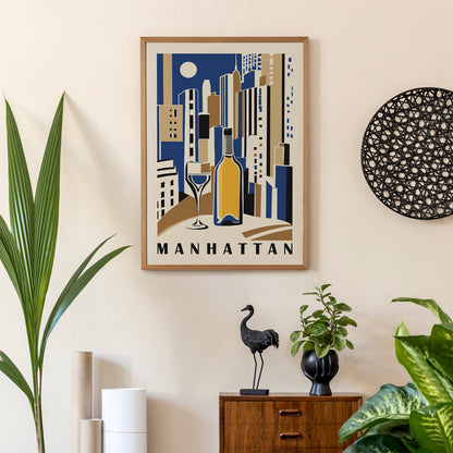 Manhattan NYC Kitchen Poster