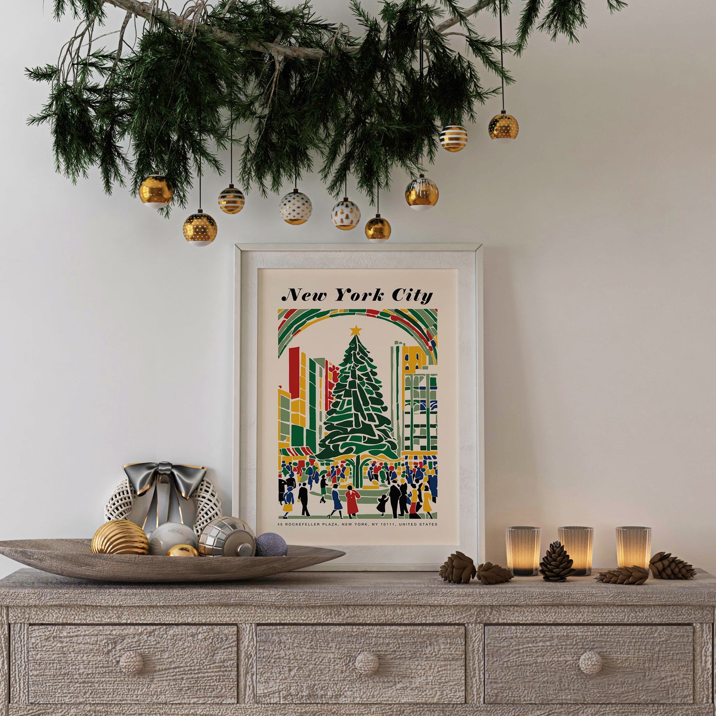 New York Christmas Poster