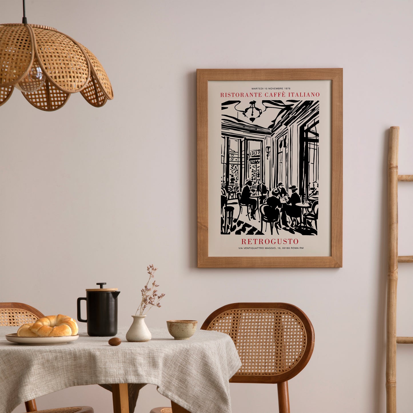 Cafe Italiano Painting Poster