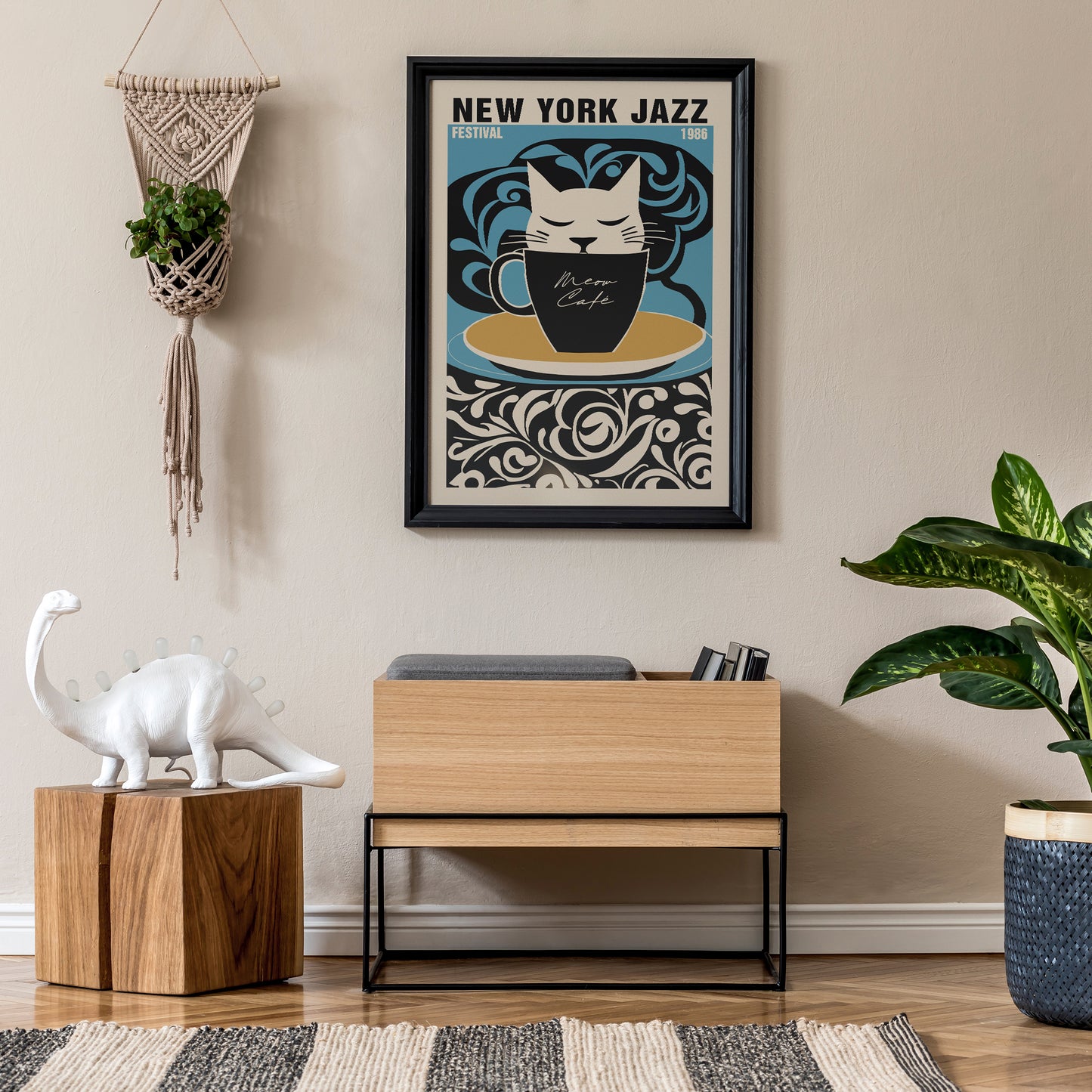 New York Jazz Festival Cat Cafe Poster