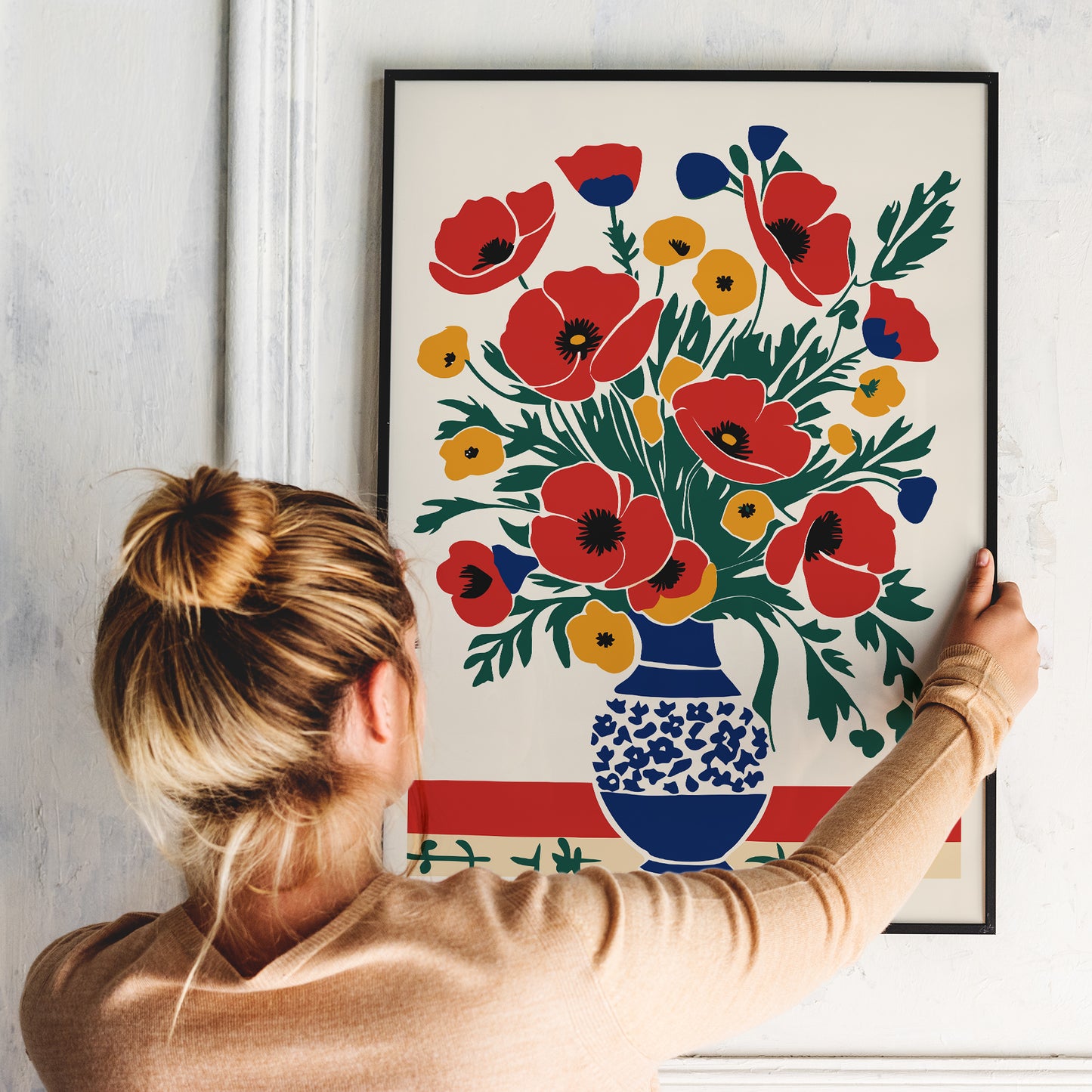 Poppies Bouquet Poster