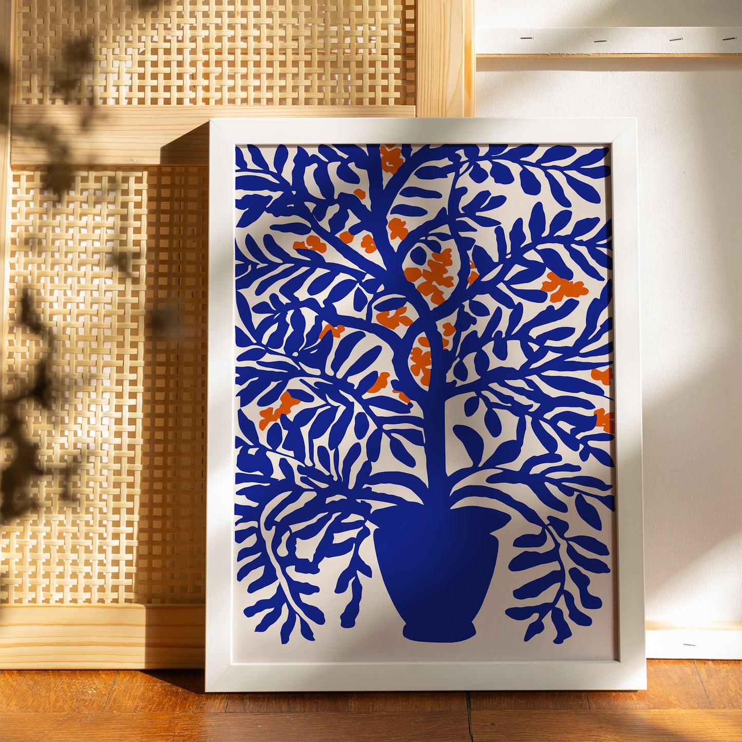 Indigo Blue House Plant Poster