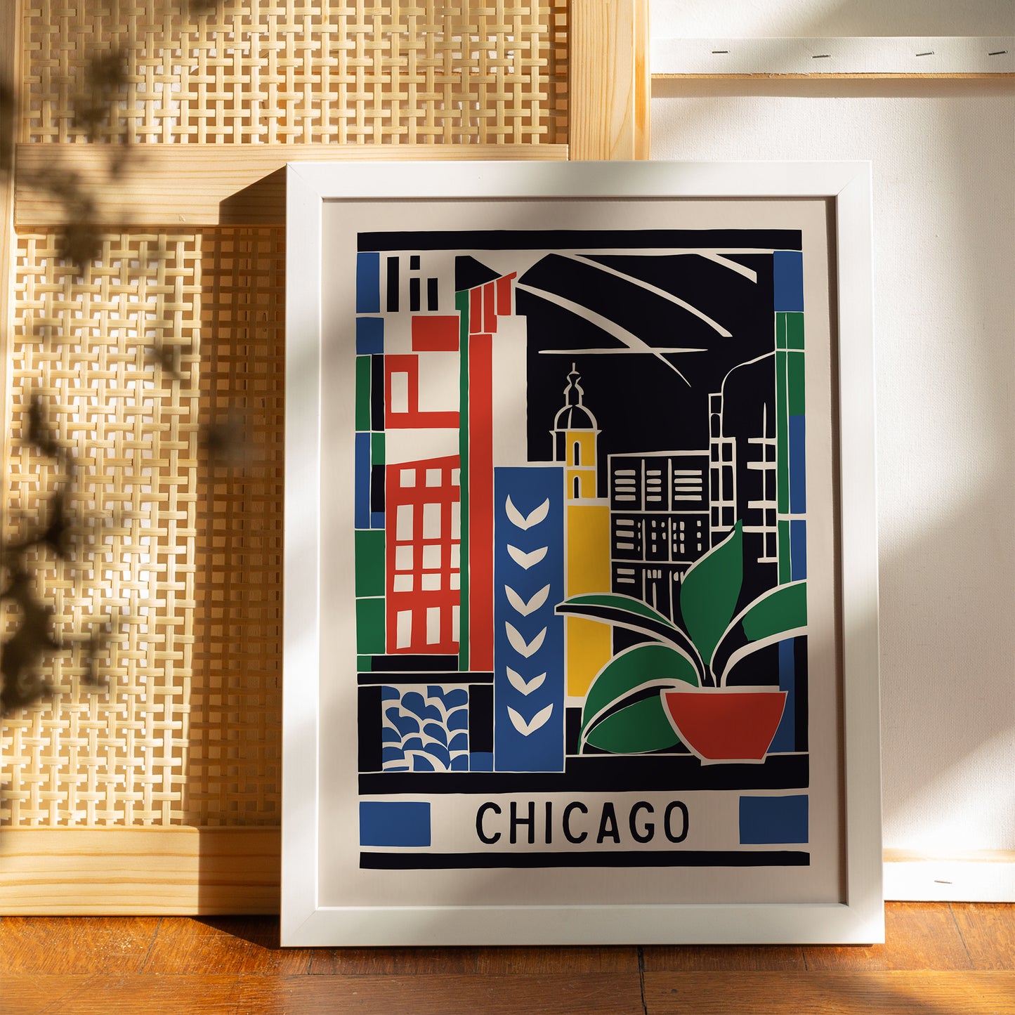 Chicago Retro Travel Art Print