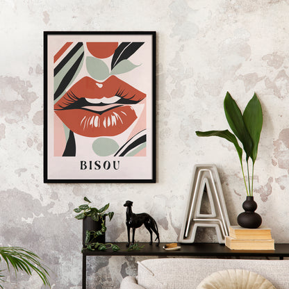 Bisou Modern French Art Print 2024