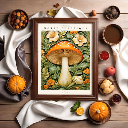 Vintage Morris Mushroom Art Print