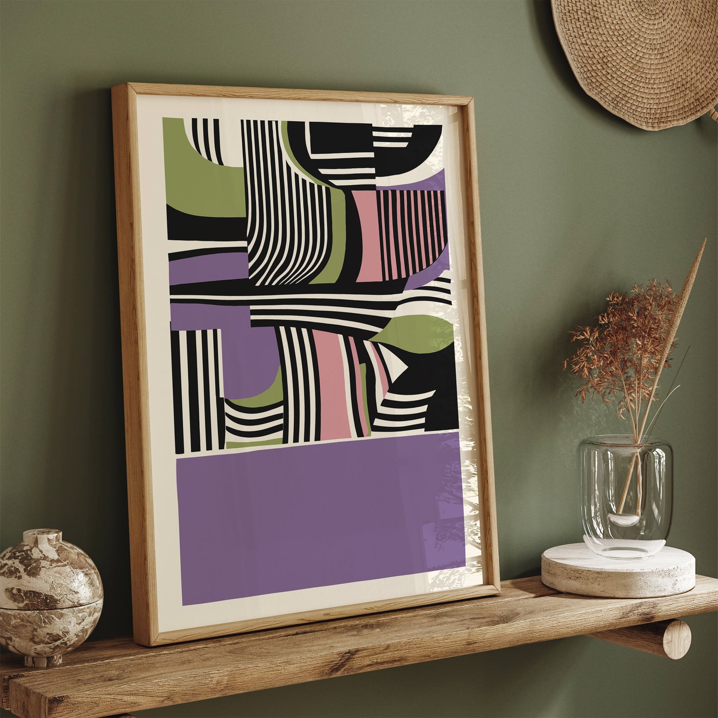 Modern Purple Abstract Design Print