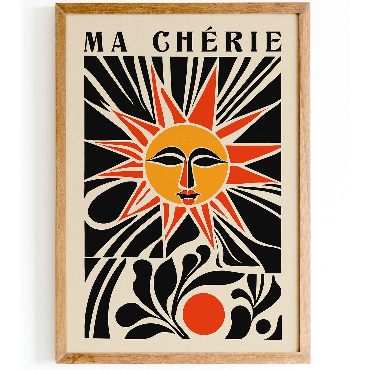 Ma Cherie Retro Cutouts Sun Art Print