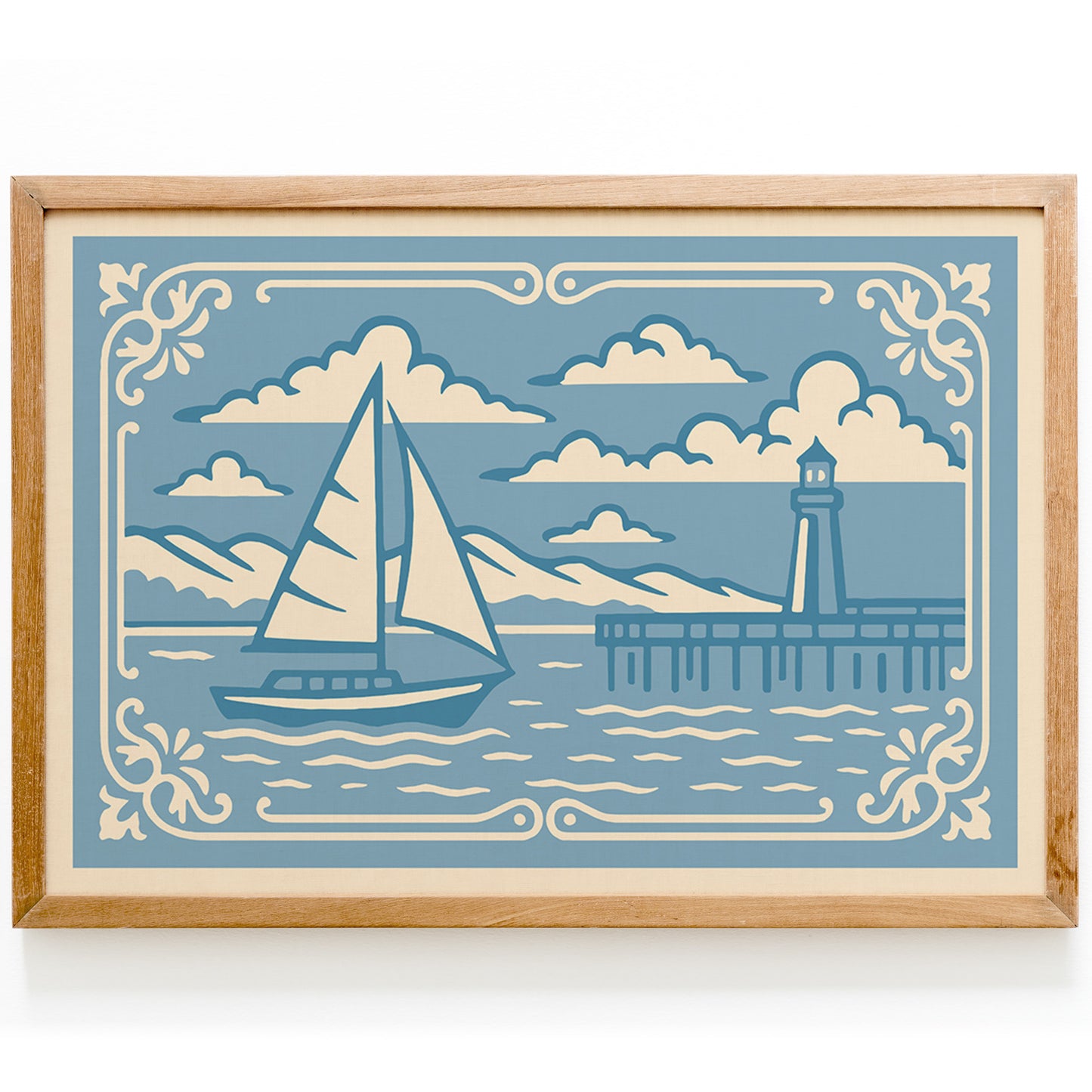 Coastal Blue Landscape Horizontal Print