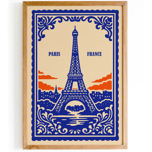 Paris France Eiffel Tower Poster