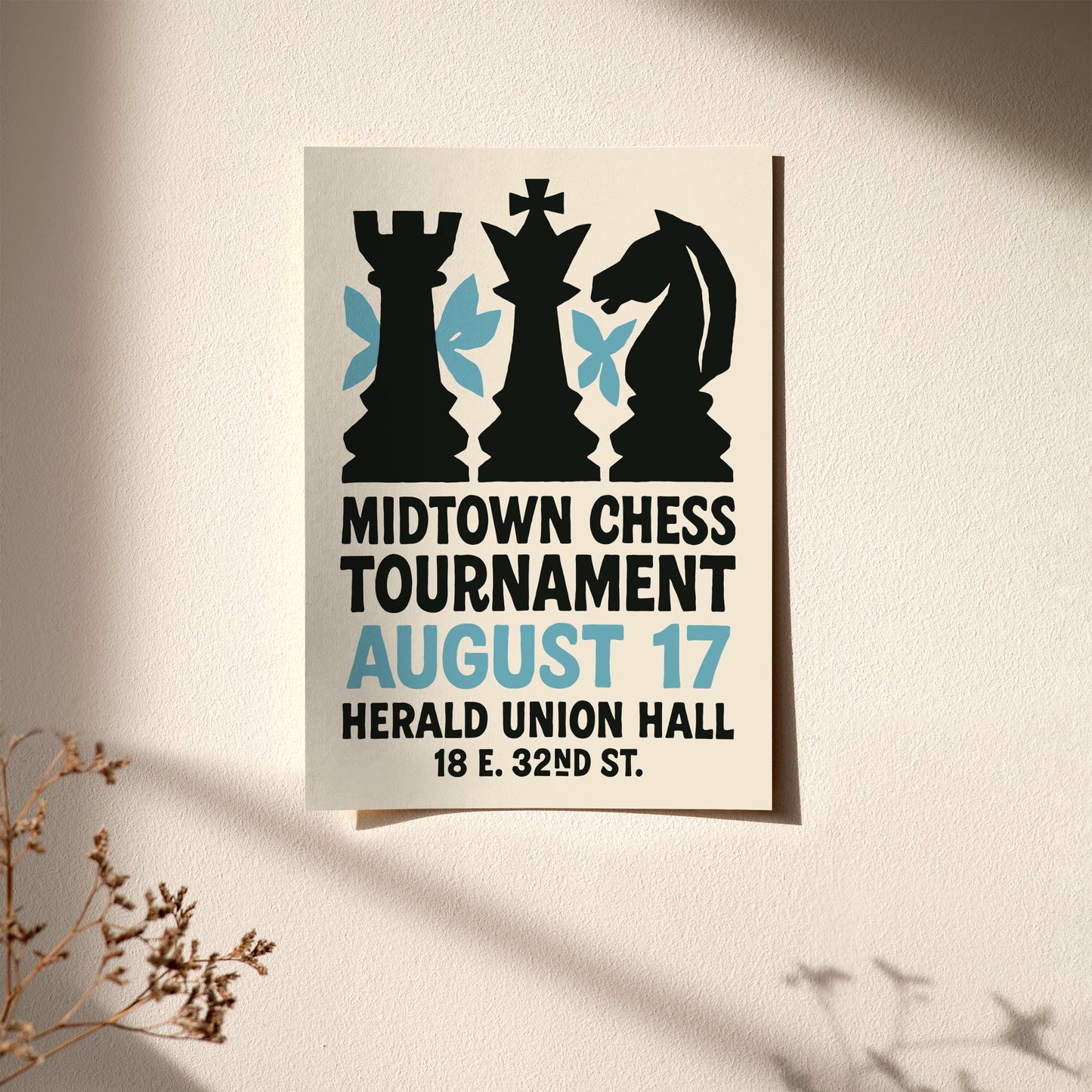 Midtown Chess Tournament Poster
