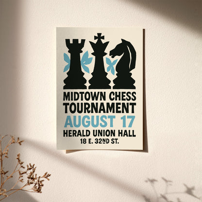 Midtown Chess Tournament Poster