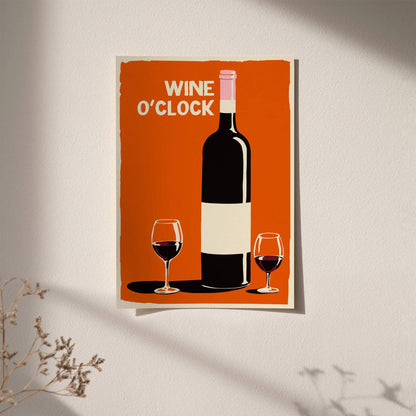 Wine O'Clock Kitchen Wall Art