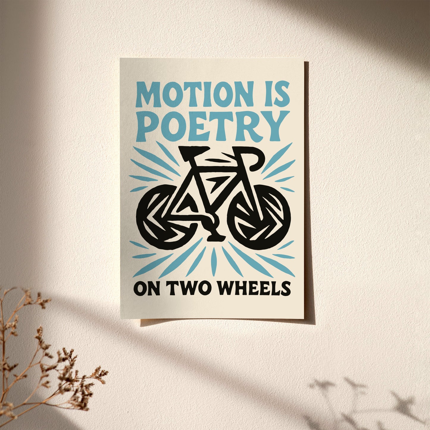 Motion Is Poetry Bicycle Art Print