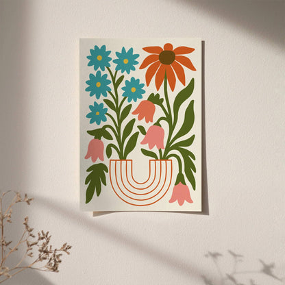 Boho Floral Wall Art - Trendy Print 2025