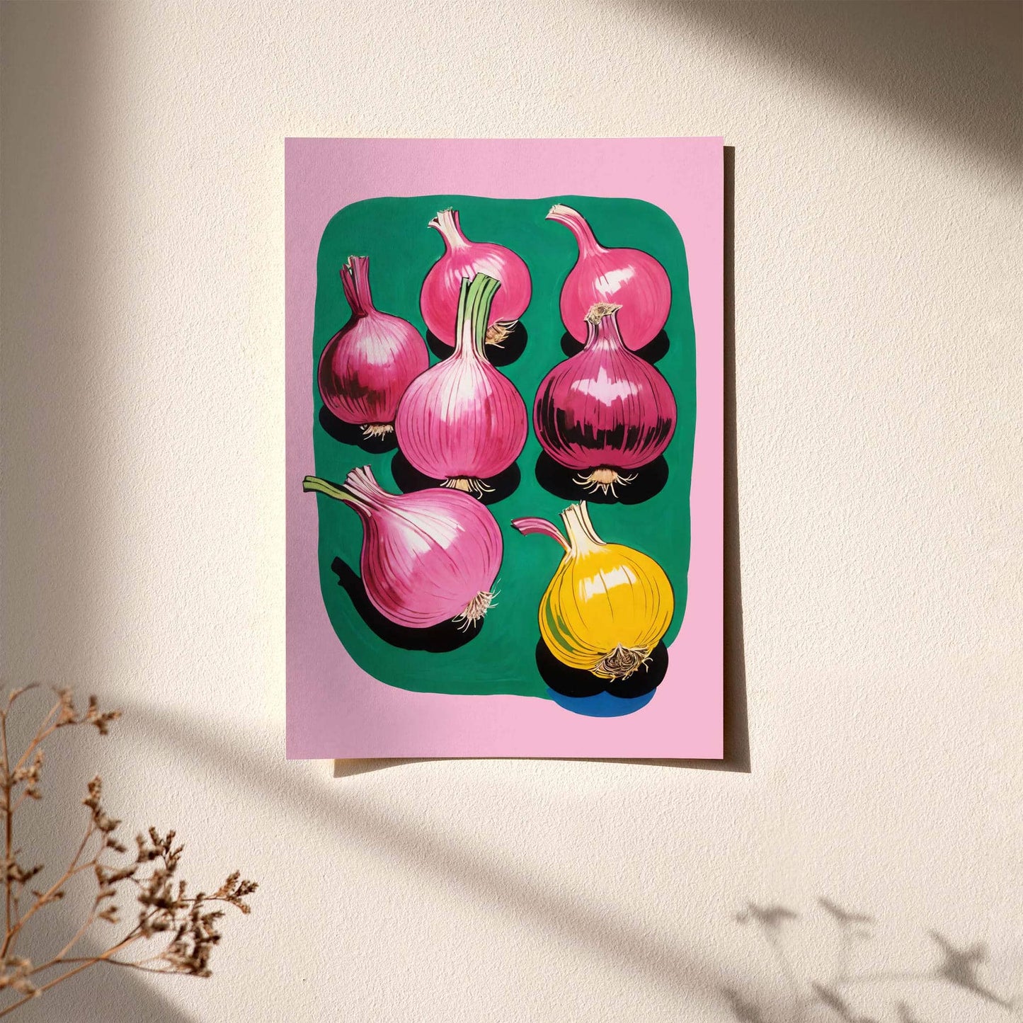 Pink & Yellow Onions – Art Print