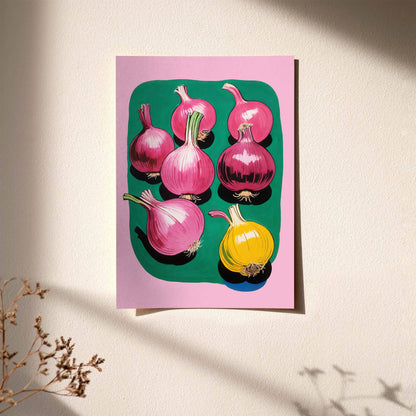 Pink & Yellow Onions – Art Print