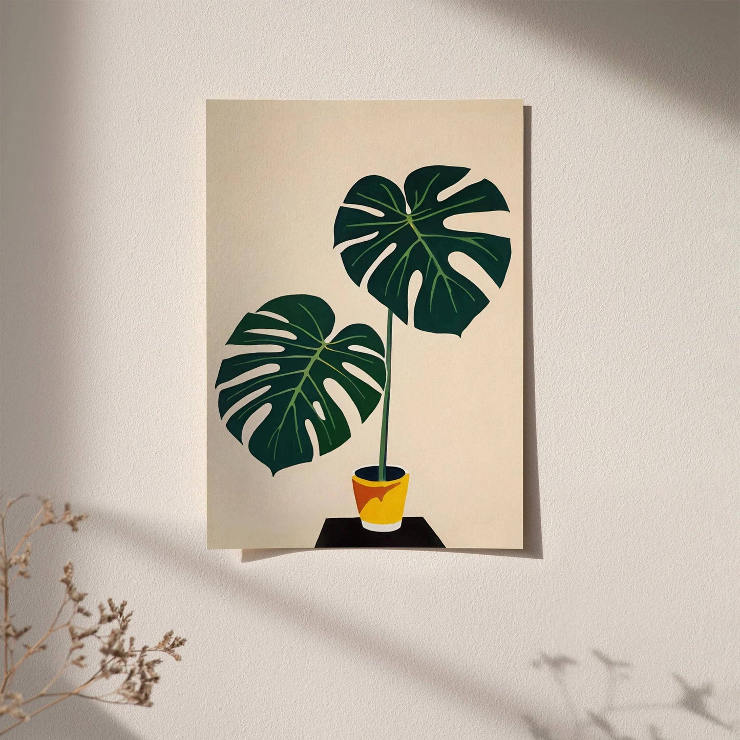 Cozy Monstera Wall Art Print