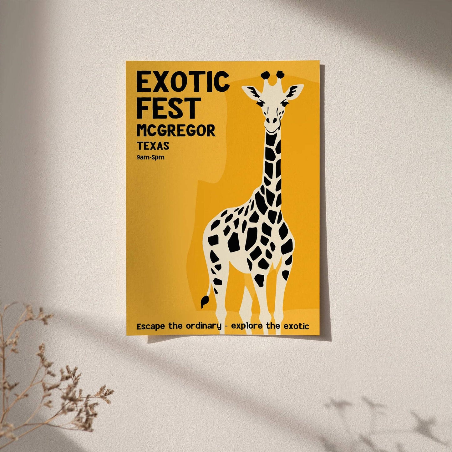 Exotic Fest Vintage Safari Poster